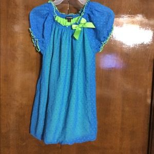 Bright blue and green Bubble Dress 🍒